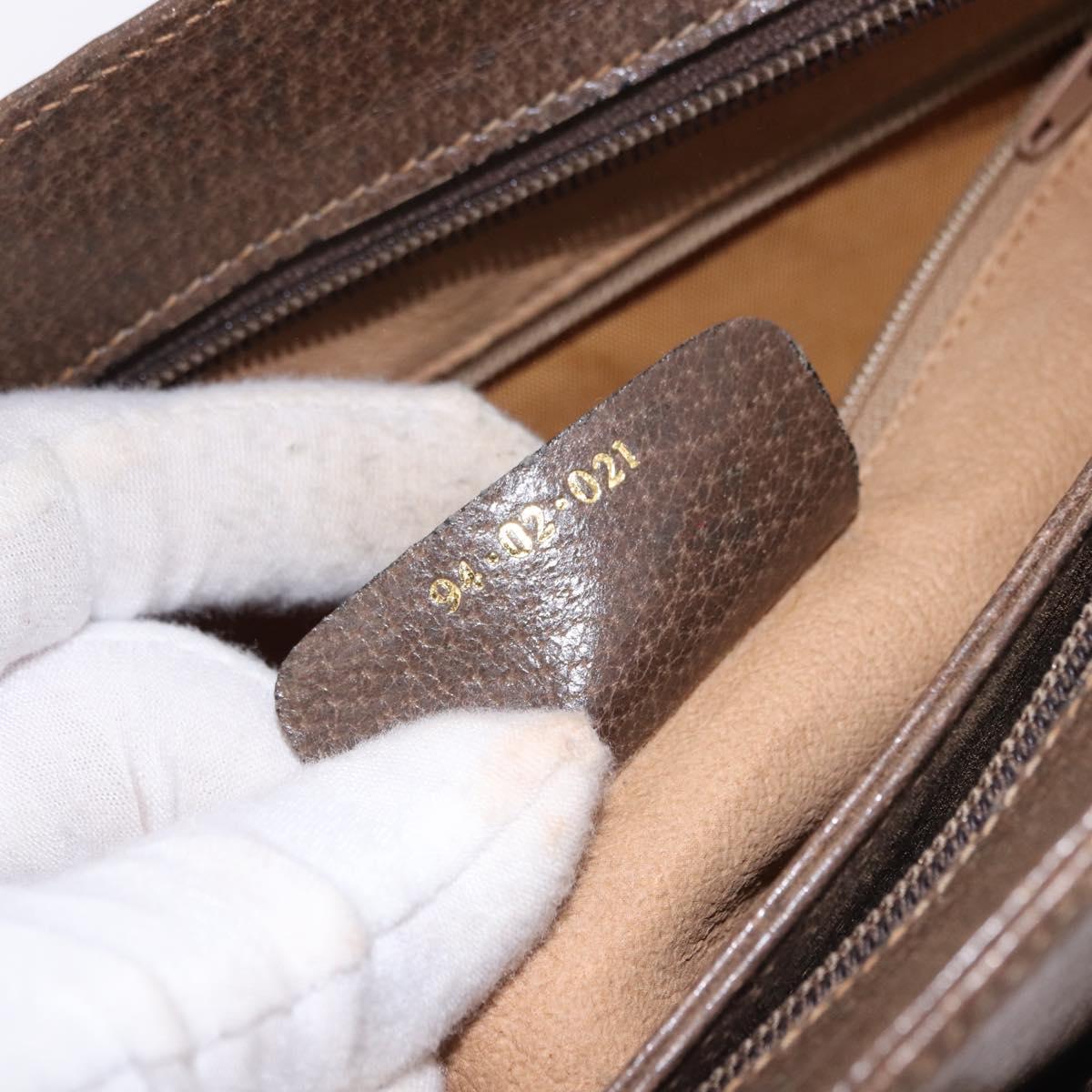 GUCCI GG Supreme Shoulder Bag PVC Beige Gold Auth ki6747