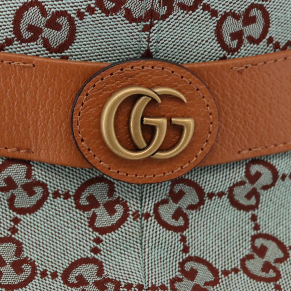 GUCCI GG Canvas Bucket Hat M Beige Gold Auth ki6749M
