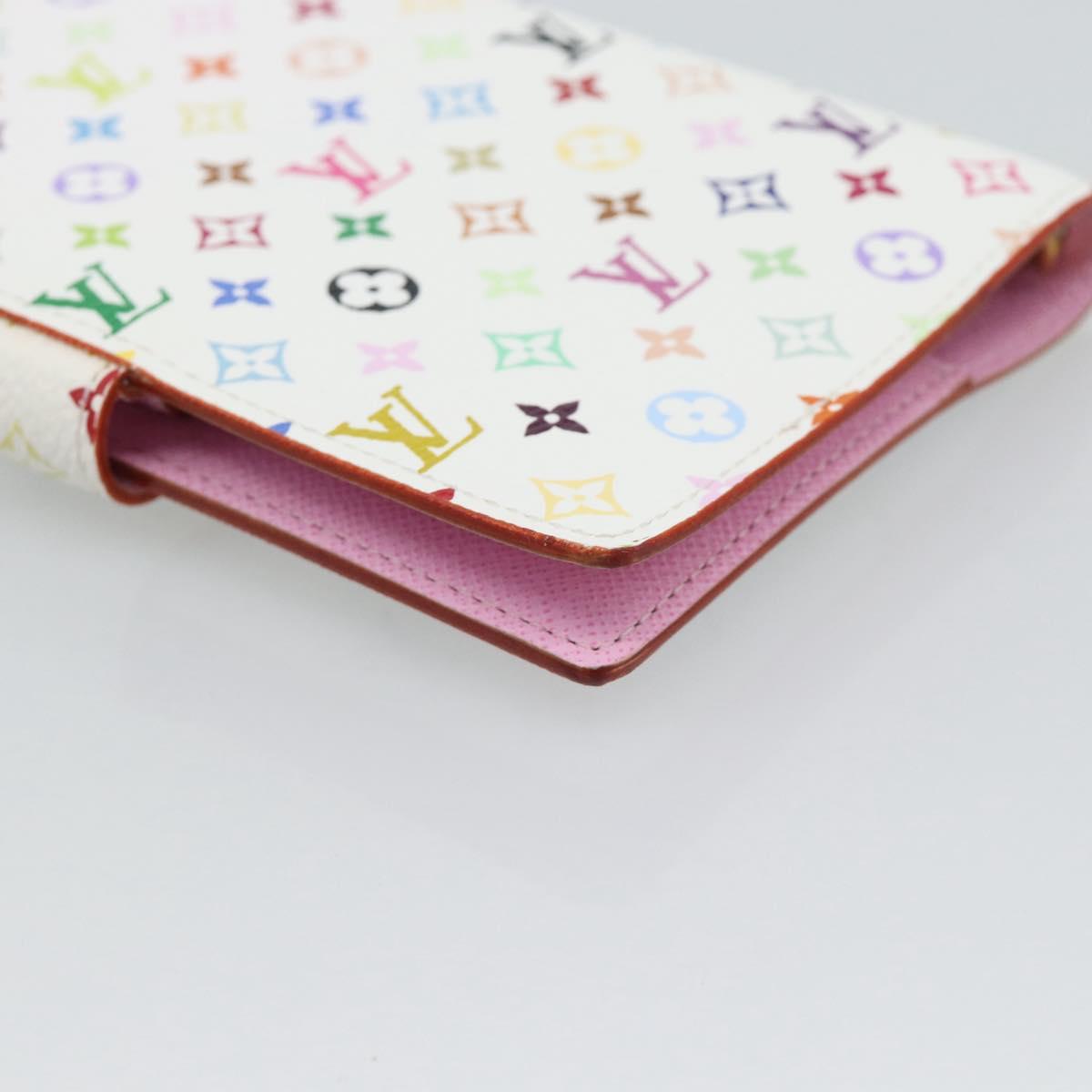 LOUIS VUITTON Multicolor Agenda PM Day Planner Cover White R21074 Auth ki6750M