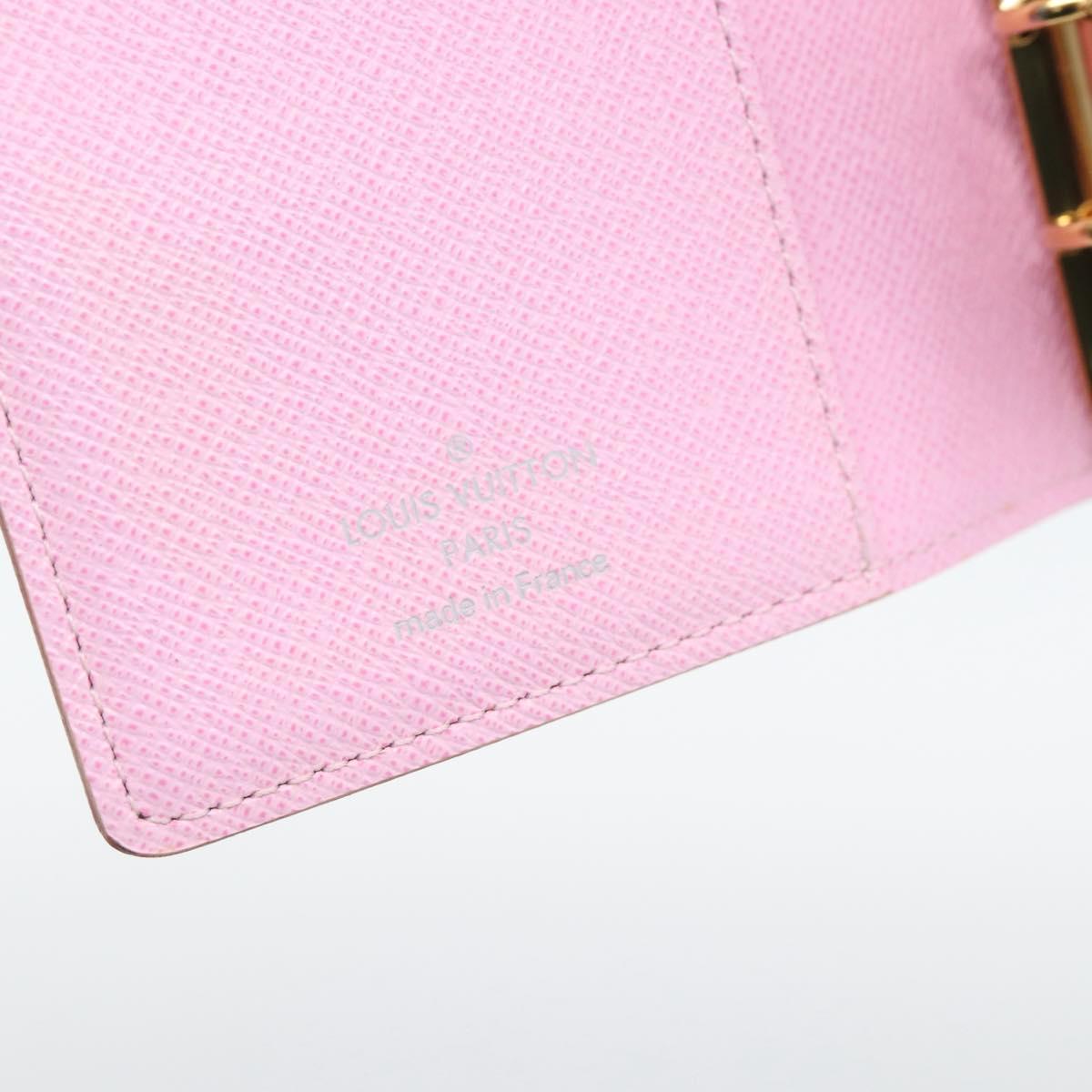 LOUIS VUITTON Multicolor Agenda PM Day Planner Cover White R21074 Auth ki6750M