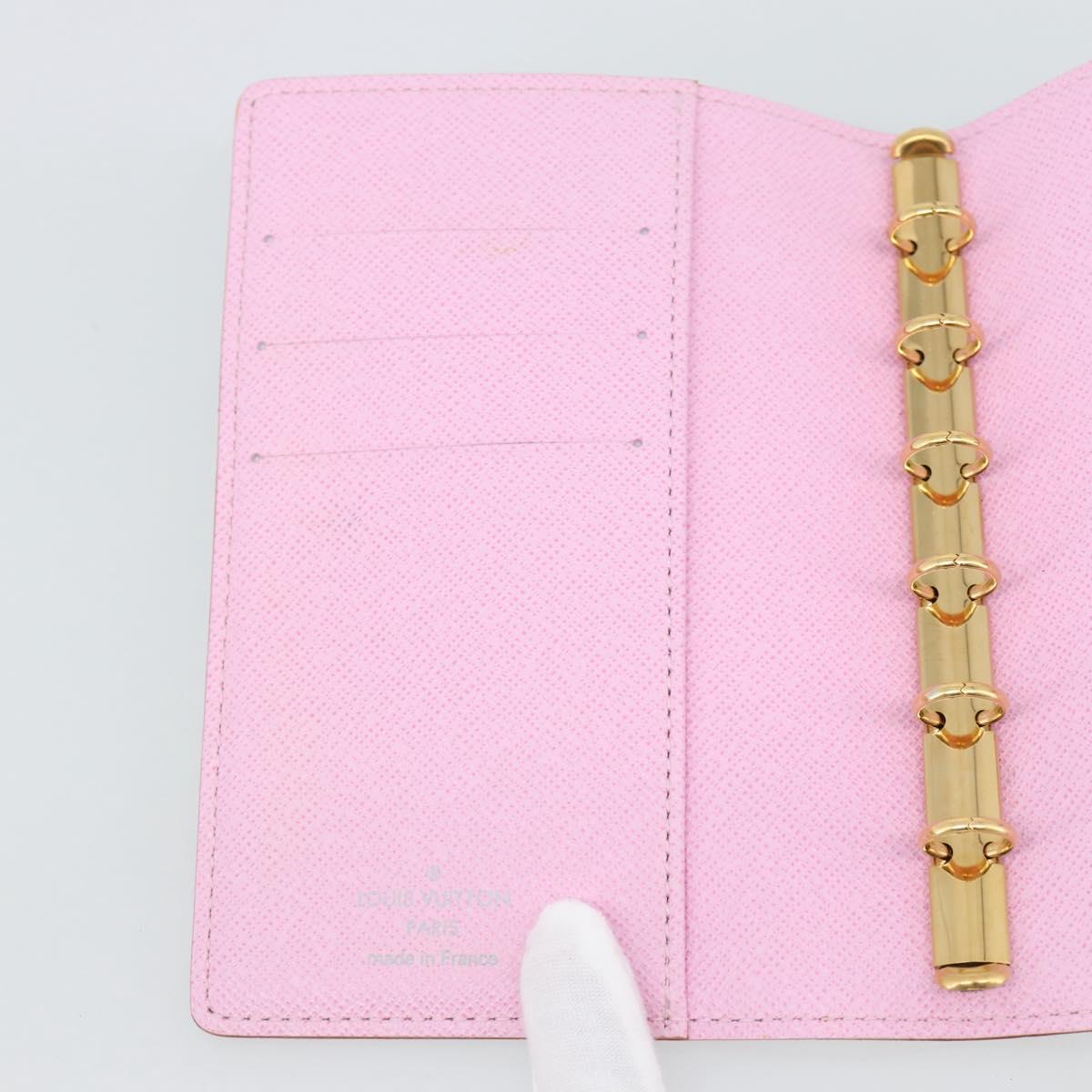 LOUIS VUITTON Multicolor Agenda PM Day Planner Cover White R21074 Auth ki6750M