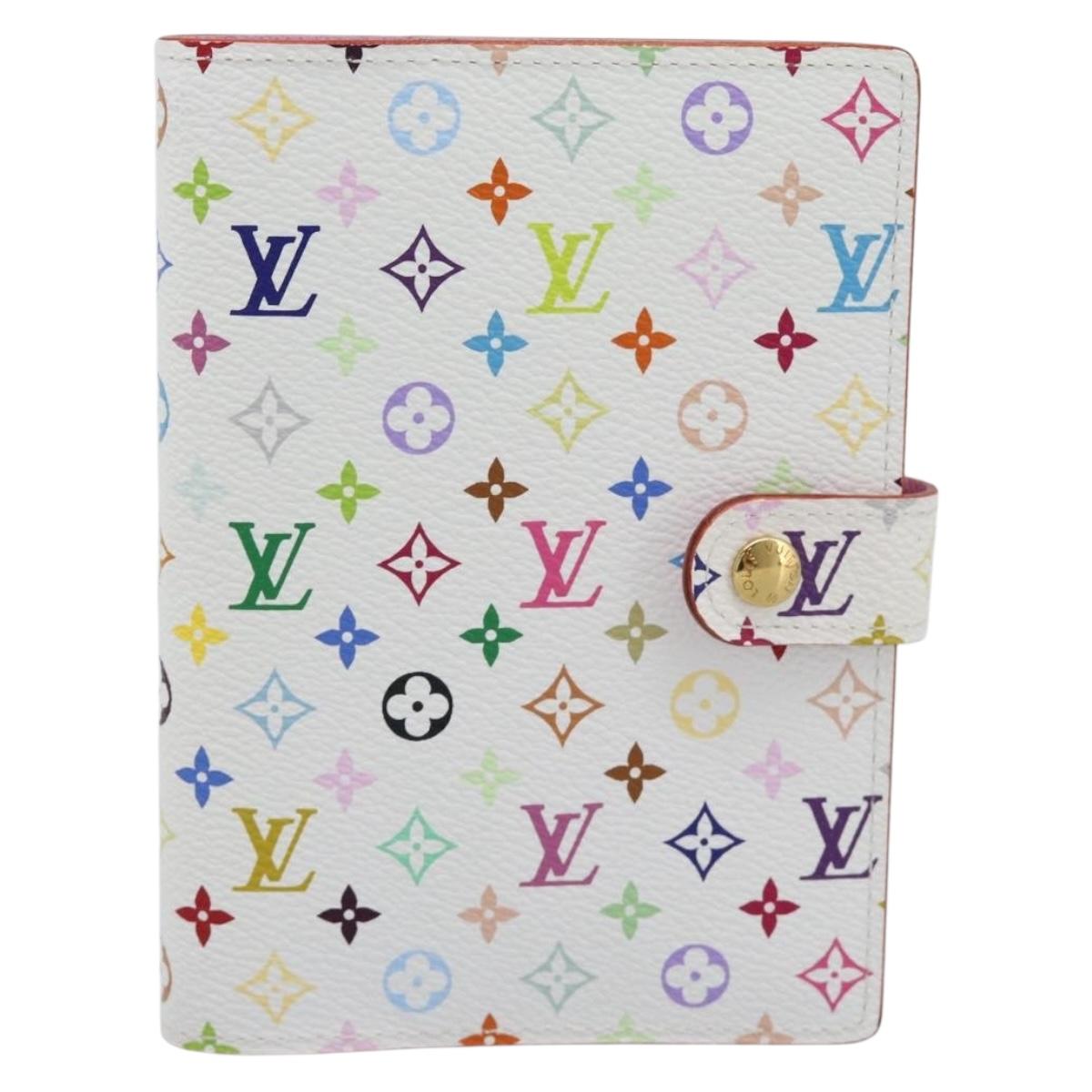 LOUIS VUITTON Multicolor Agenda PM Day Planner Cover White R21074 Auth ki6750M