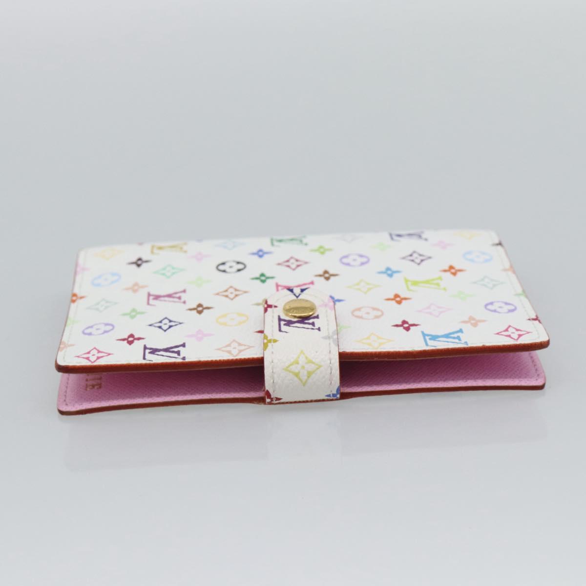 LOUIS VUITTON Multicolor Agenda PM Day Planner Cover White R21074 Auth ki6750M