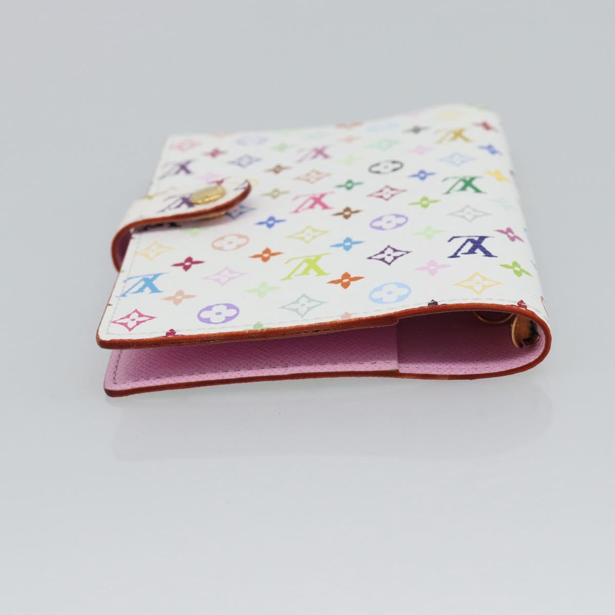 LOUIS VUITTON Multicolor Agenda PM Day Planner Cover White R21074 Auth ki6750M