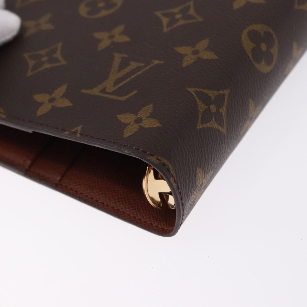 LOUIS VUITTON Monogram Agenda GM Day Planner Cover R20006 LV Auth ki6751V