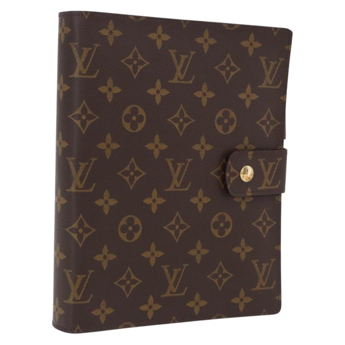 LOUIS VUITTON Monogram Agenda GM Day Planner Cover R20006 LV Auth ki6751V