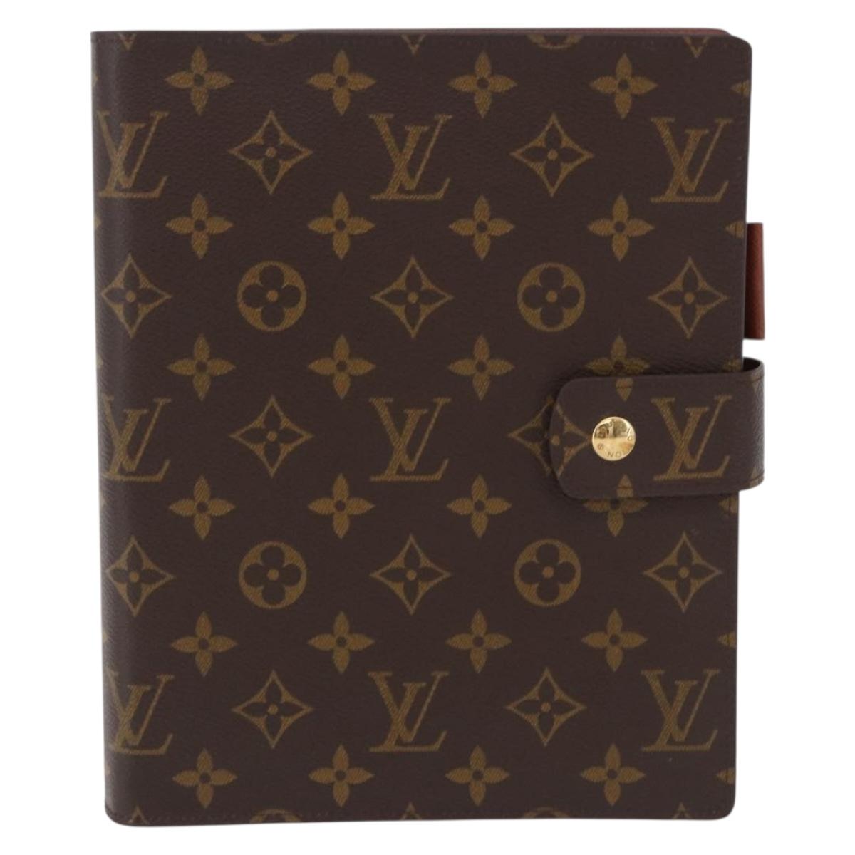 LOUIS VUITTON Monogram Agenda GM Day Planner Cover R20006 LV Auth ki6751V