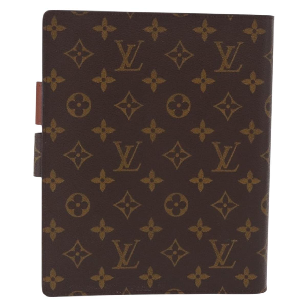 LOUIS VUITTON Monogram Agenda GM Day Planner Cover R20006 LV Auth ki6751V