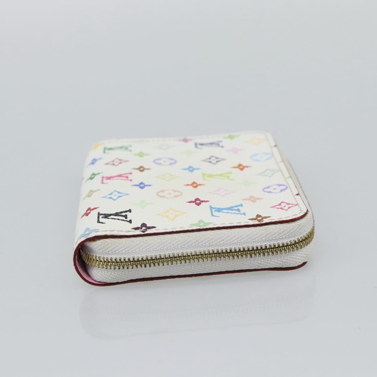 LOUIS VUITTON Monogram Multicolor Zippy Coin Purse White M93741 LV Auth ki6756V