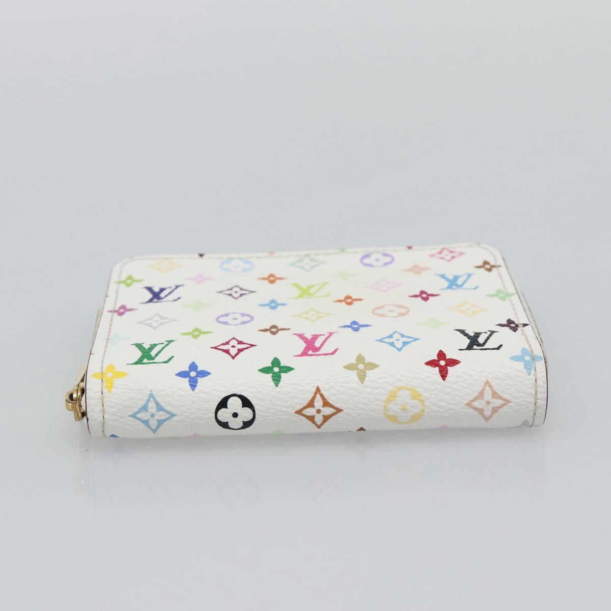LOUIS VUITTON Monogram Multicolor Zippy Coin Purse White M93741 LV Auth ki6756V