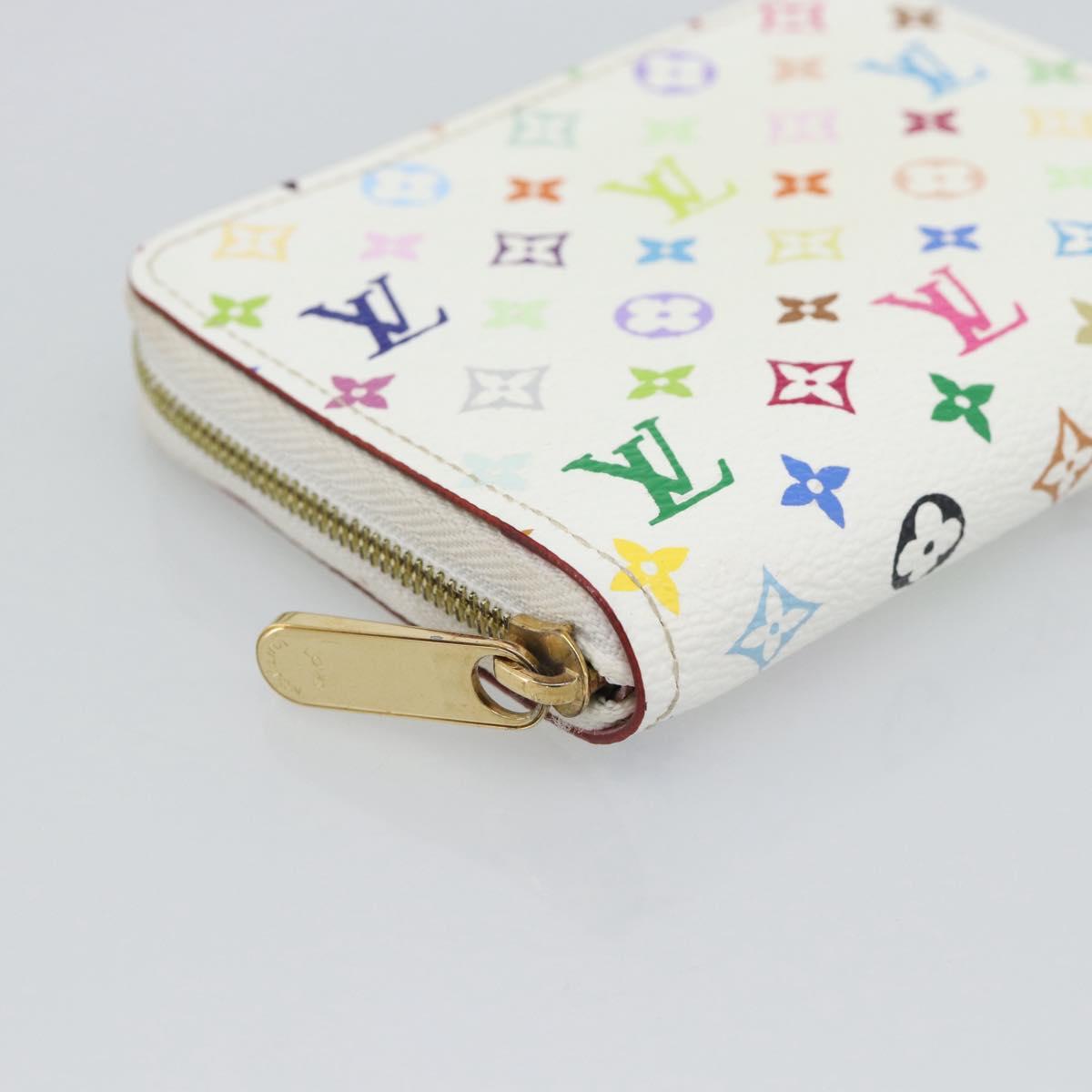 LOUIS VUITTON Monogram Multicolor Zippy Coin Purse White M93741 LV Auth ki6756V