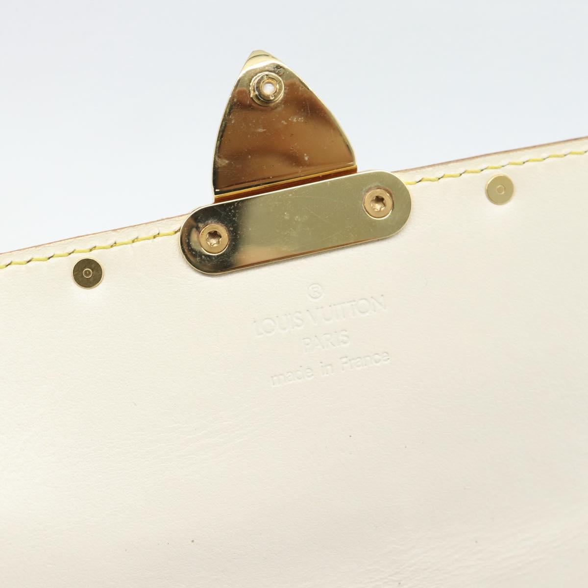 LOUIS VUITTON Suhari Emerble Shoulder Bag Leather White M92846 LV Auth ki6757V