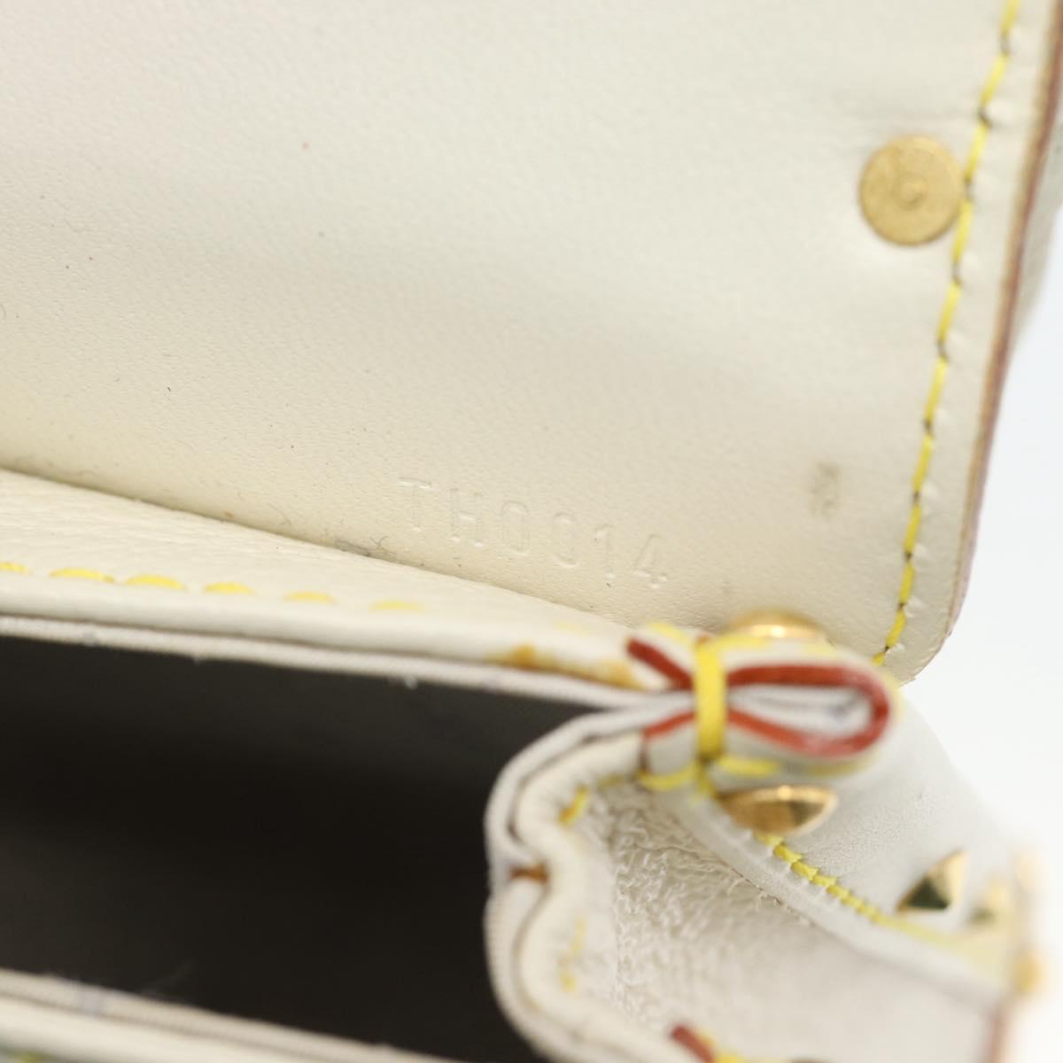 LOUIS VUITTON Suhari Emerble Shoulder Bag Leather White M92846 LV Auth ki6757V