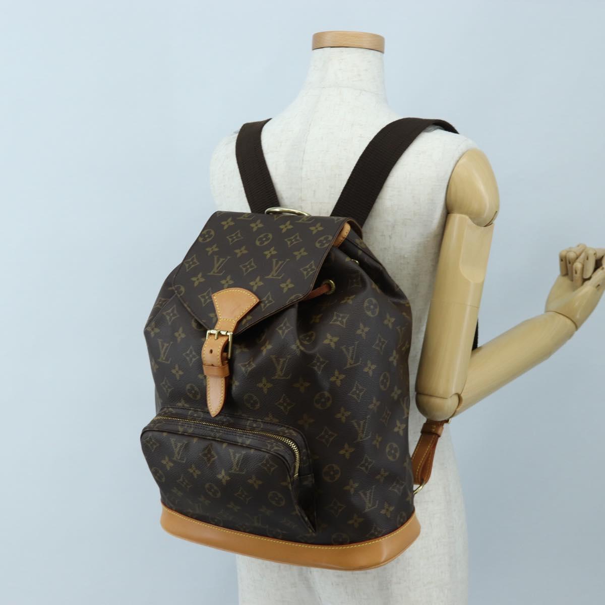 LOUIS VUITTON Monogram Montsouris GM Backpack M51135 LV Auth ki6770SAM