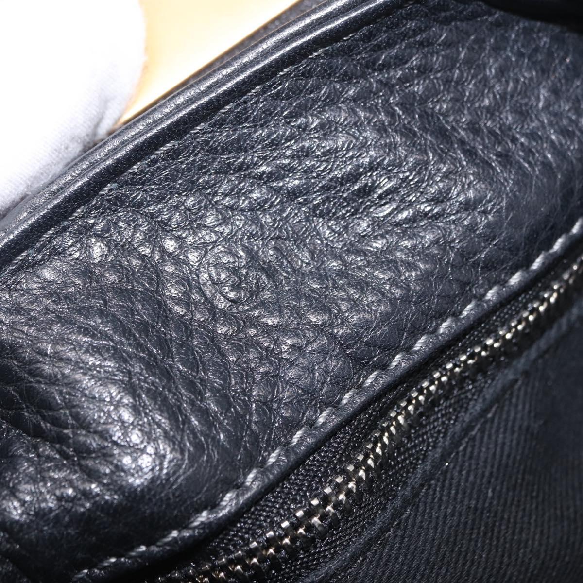 Chloe Paddington Hand Bag Leather Black Gold Silver Auth ki6774M