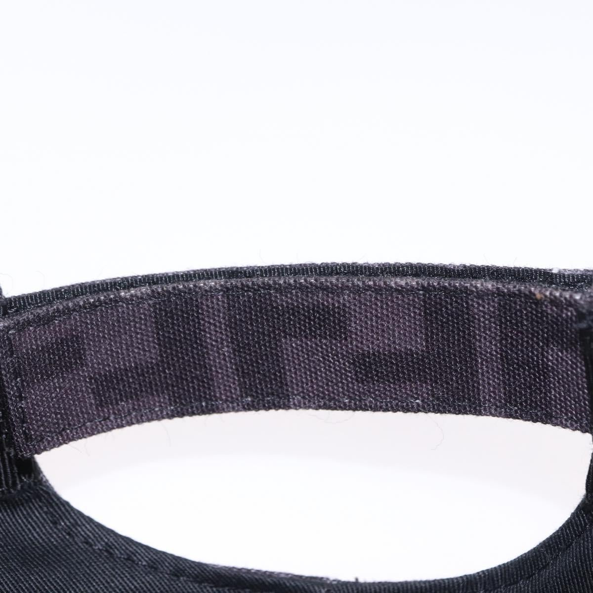 FENDI Zucca Canvas Baseball Cap Black Auth ki6782M