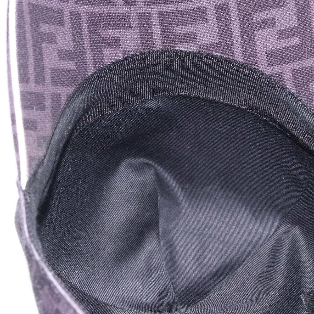 FENDI Zucca Canvas Baseball Cap Black Auth ki6782M