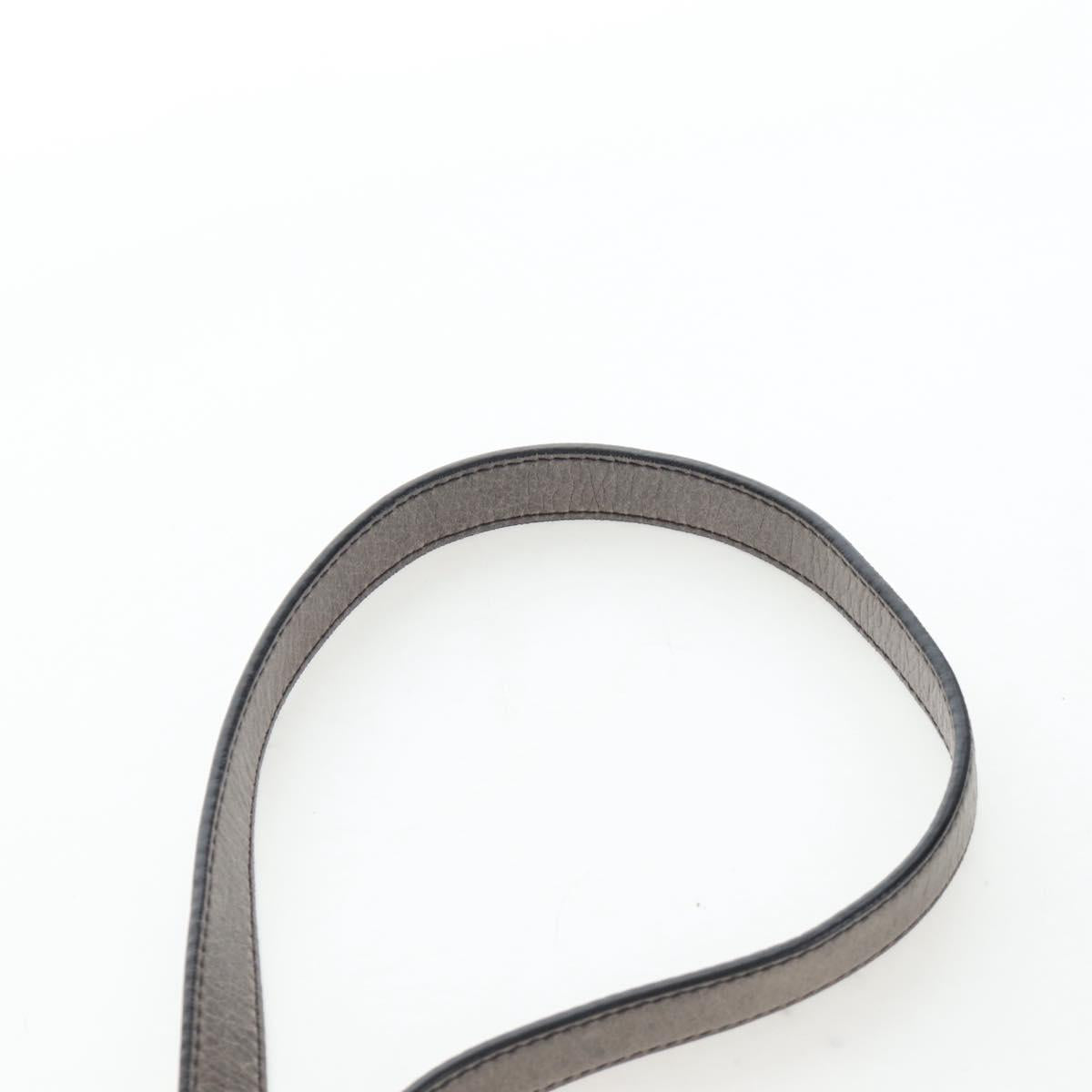 Miu Miu Hand Bag Leather 2way Gray Gold Auth ki6785M