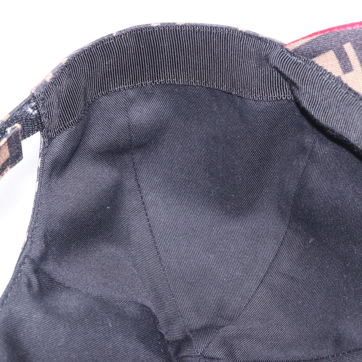 FENDI Zucca Canvas Cap Brown Black Auth ki6793M