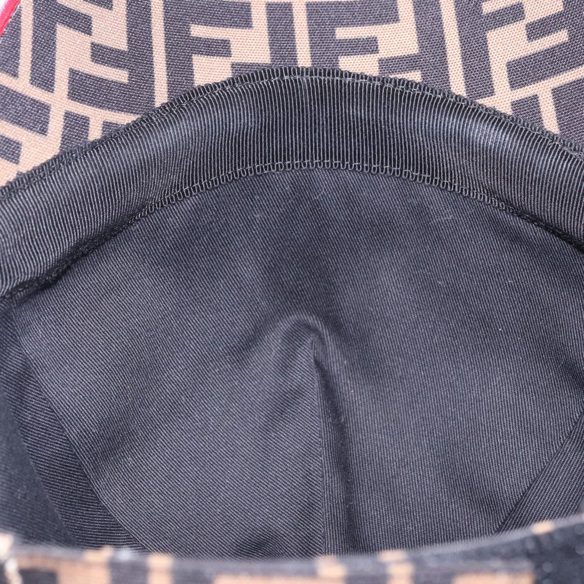 FENDI Zucca Canvas Cap Brown Black Auth ki6793M