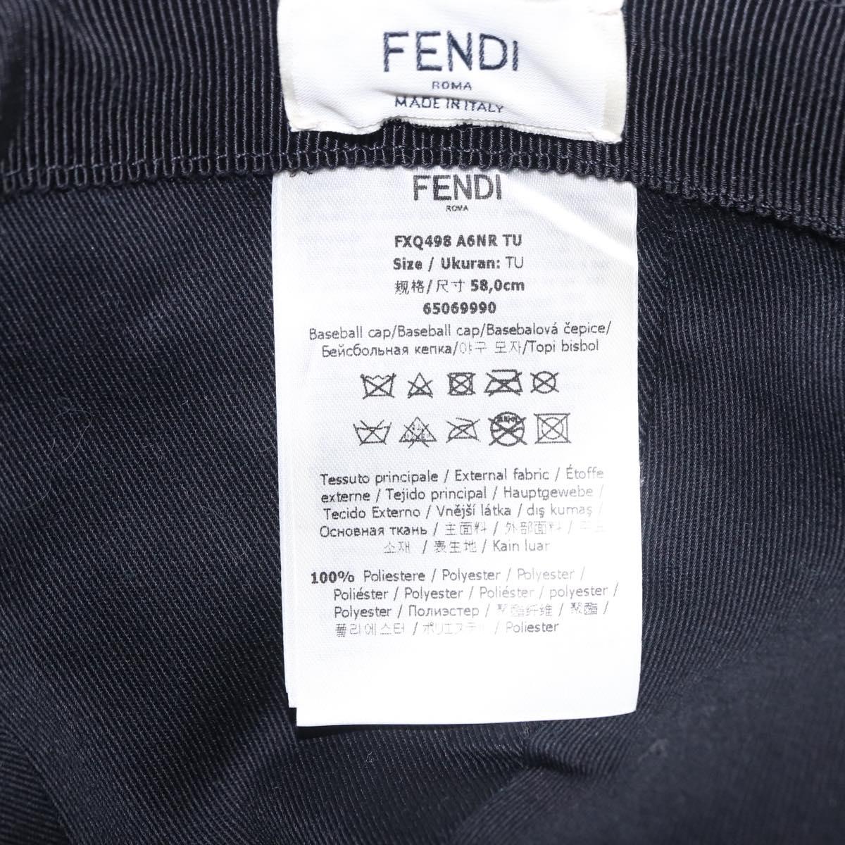 FENDI Zucca Canvas Cap Brown Black Auth ki6793M