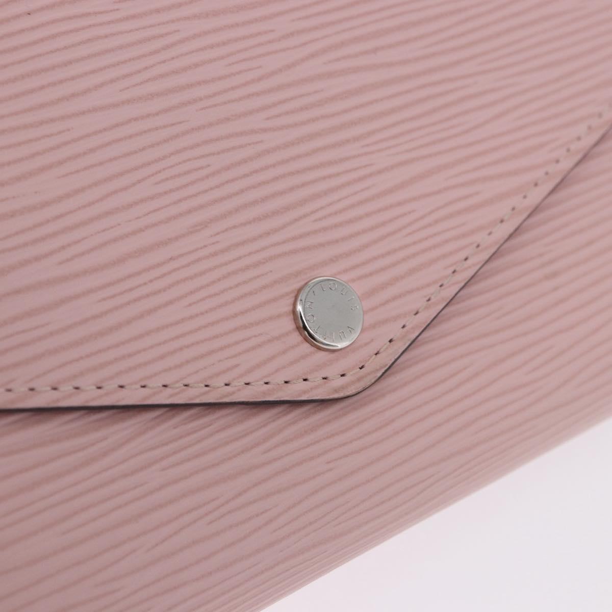 LOUIS VUITTON Epi Portefeuille Sarah Wallet Rose Valerine M61216 LV Auth ki6797V