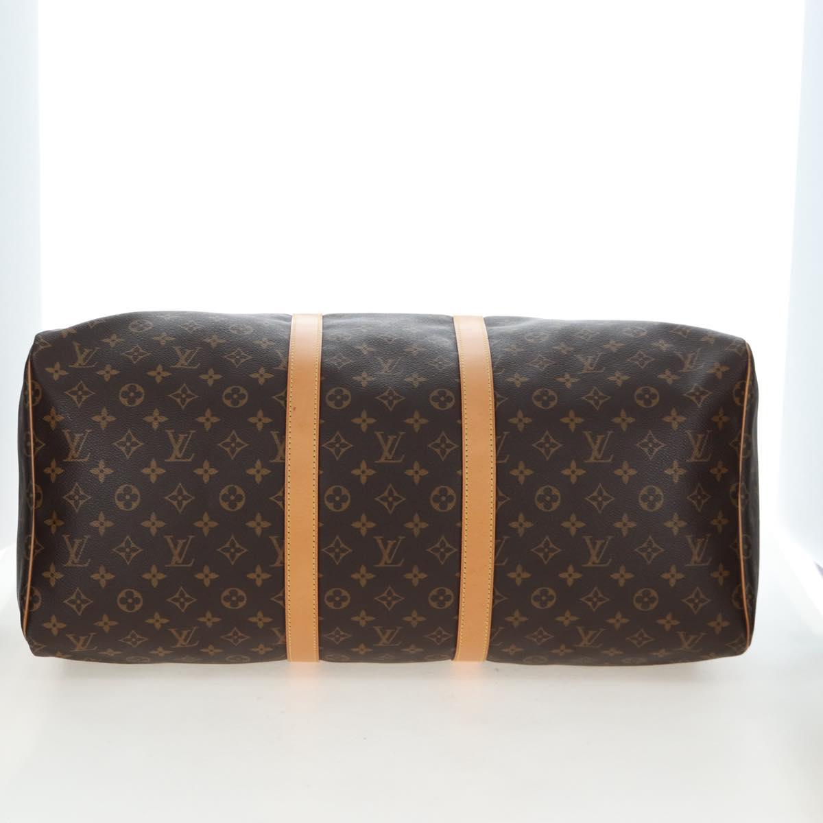 LOUIS VUITTON Monogram Keepall 55 Boston Bag M41424 LV Auth ki6805M