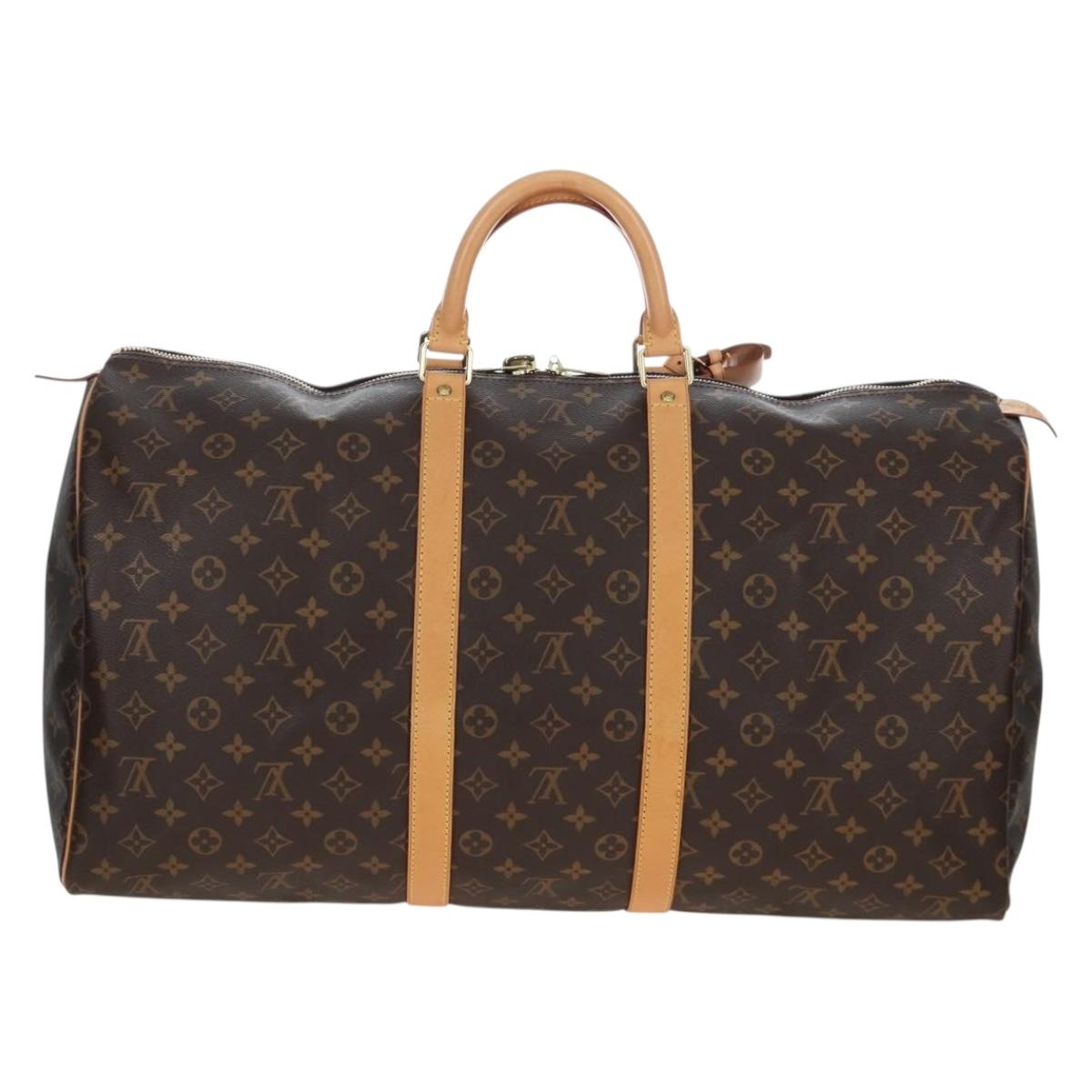 LOUIS VUITTON Monogram Keepall 55 Boston Bag M41424 LV Auth ki6805M
