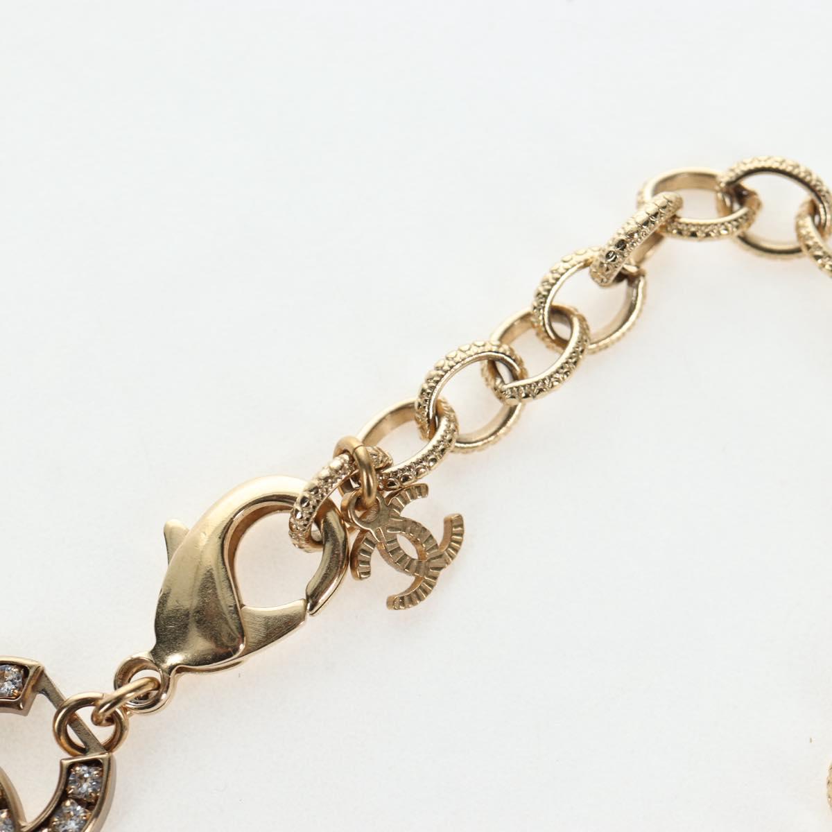 CHANEL Necklace metal Gold CC Auth ki6807M