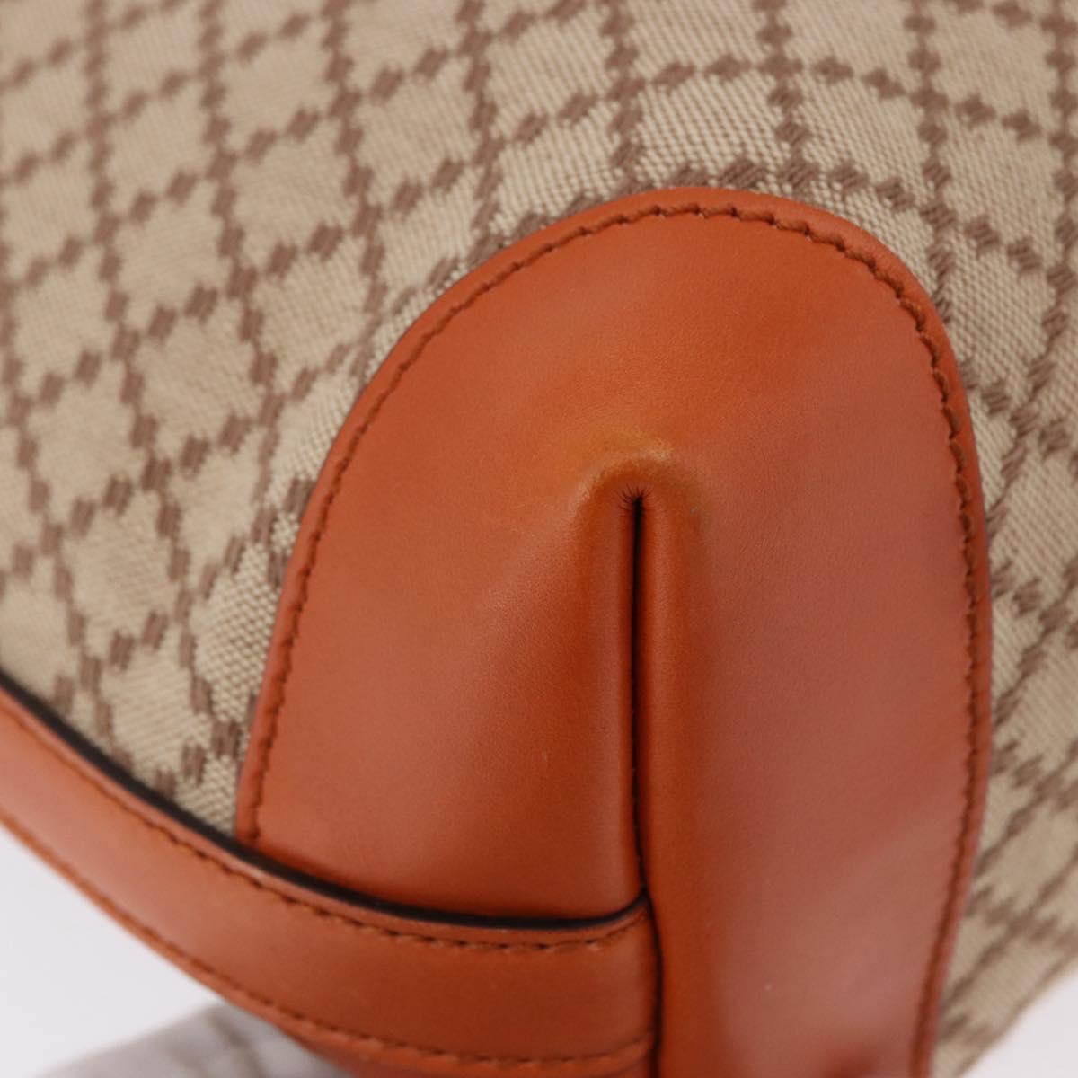 GUCCI GG Canvas Tote Bag Orange Gold 269878 Auth ki6812V