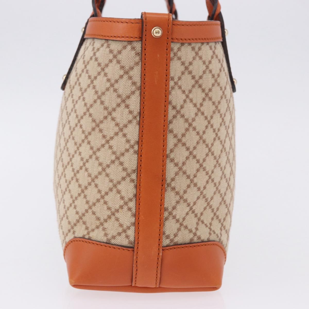 GUCCI GG Canvas Tote Bag Orange Gold 269878 Auth ki6812V