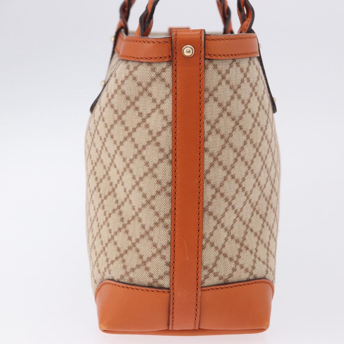 GUCCI GG Canvas Tote Bag Orange Gold 269878 Auth ki6812V