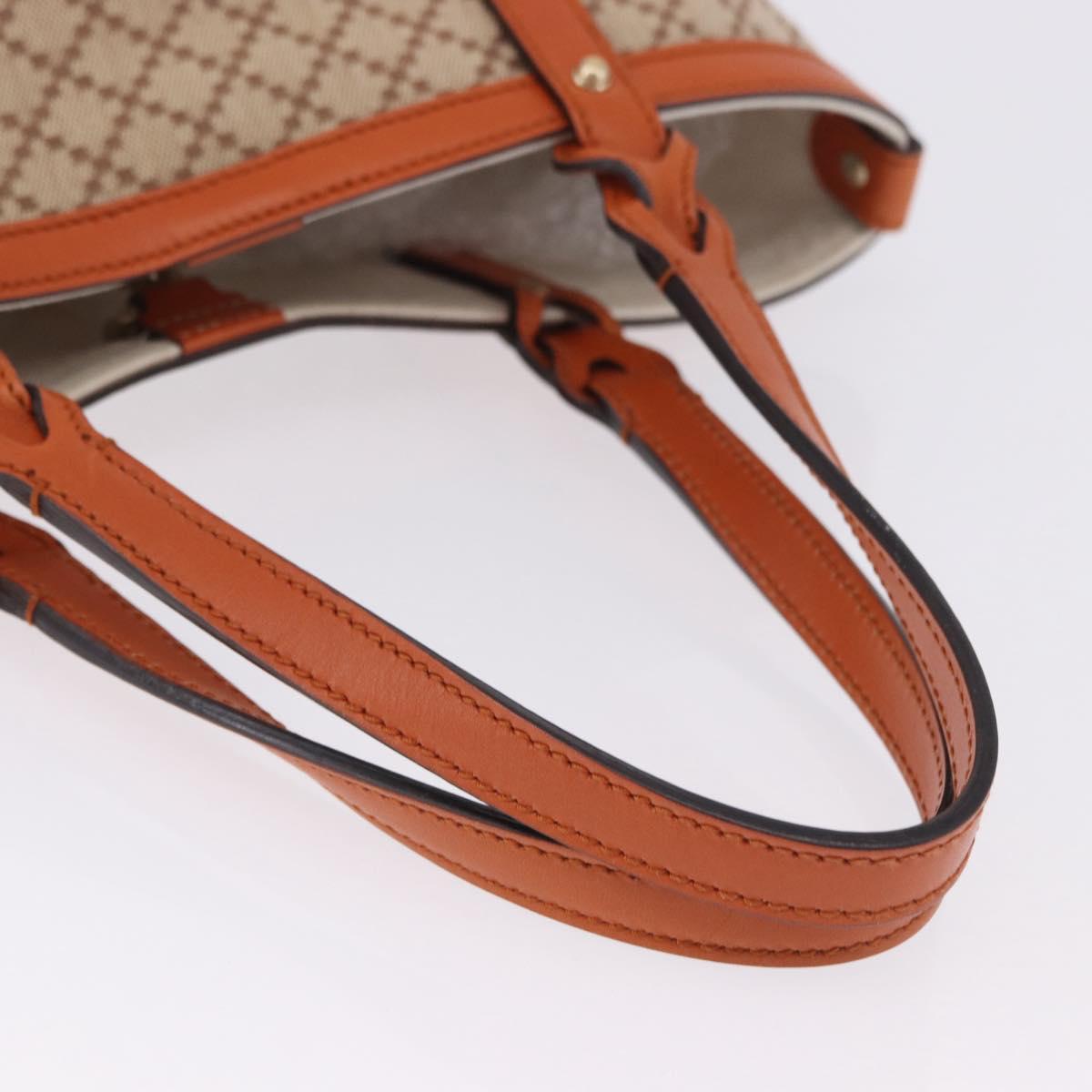 GUCCI GG Canvas Tote Bag Orange Gold 269878 Auth ki6812V