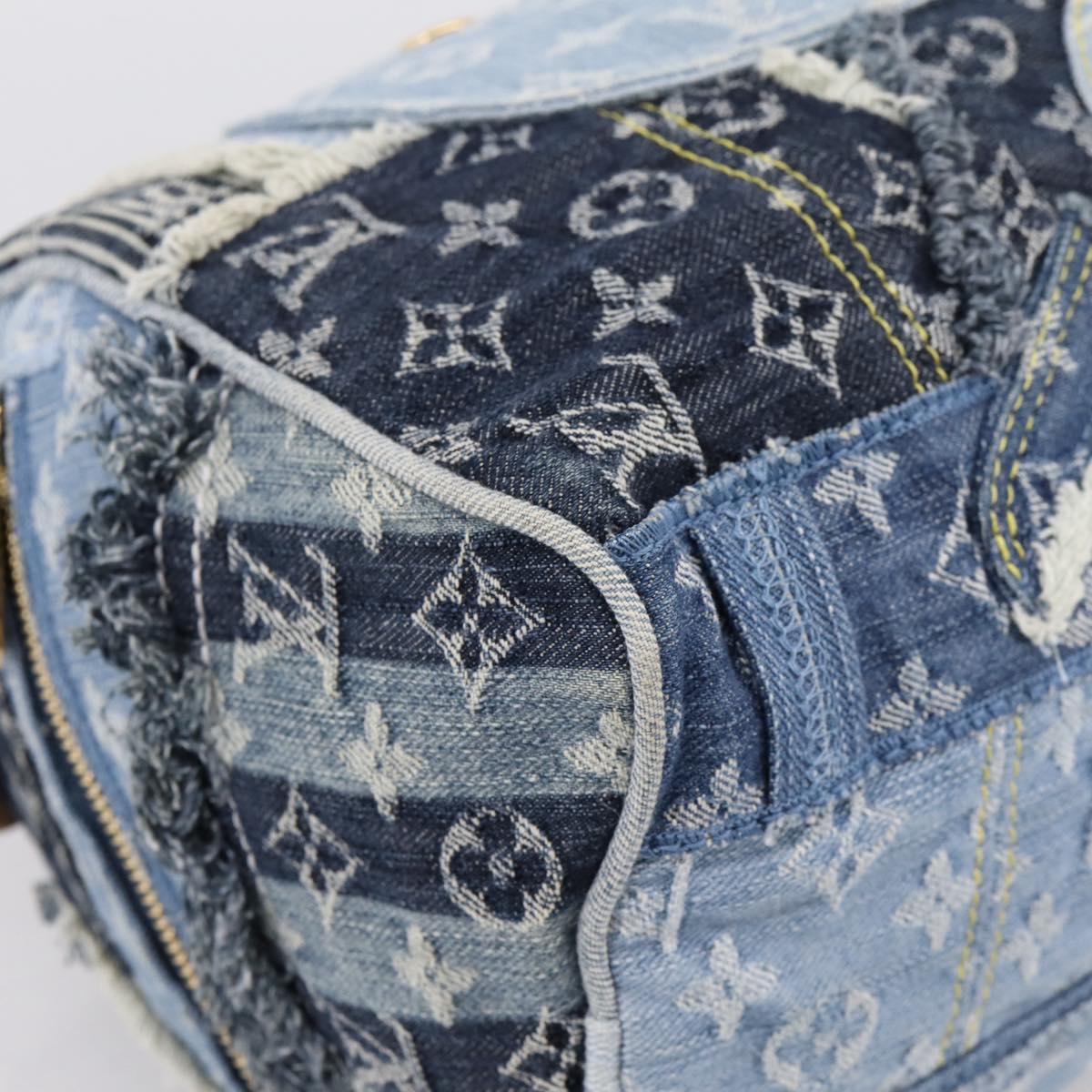 LOUIS VUITTON Monogram Denim Patchwork Speedy 30 Bag Blue M95380 LV Auth ki6823SAM