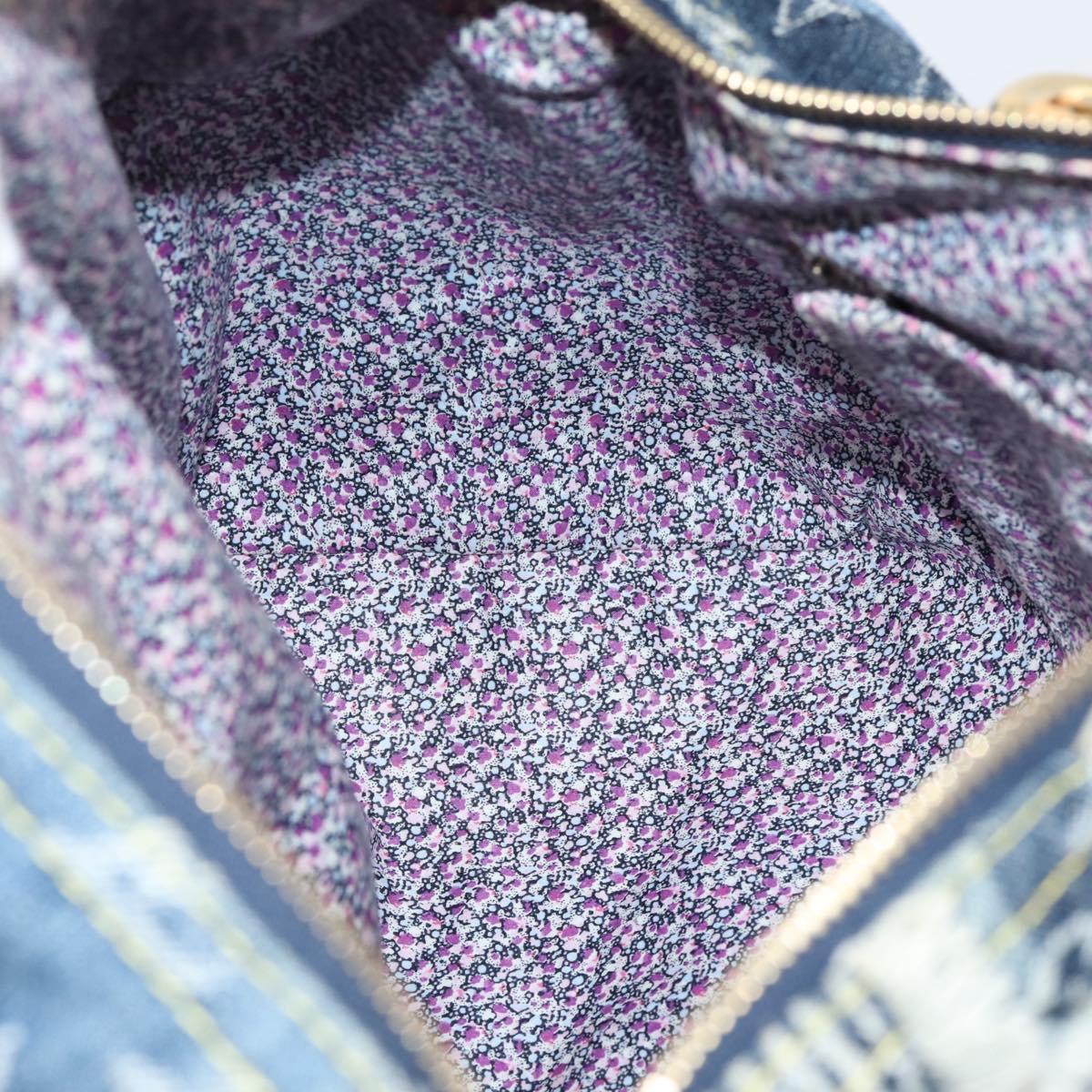 LOUIS VUITTON Monogram Denim Patchwork Speedy 30 Bag Blue M95380 LV Auth ki6823SAM