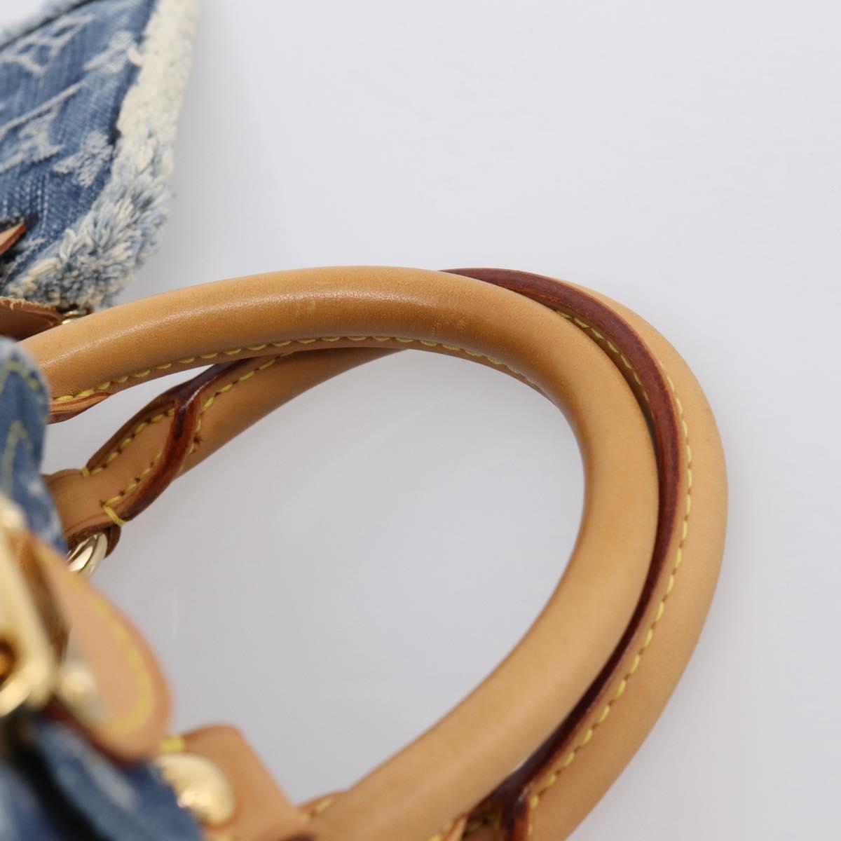 LOUIS VUITTON Monogram Denim Patchwork Speedy 30 Bag Blue M95380 LV Auth ki6823SAM