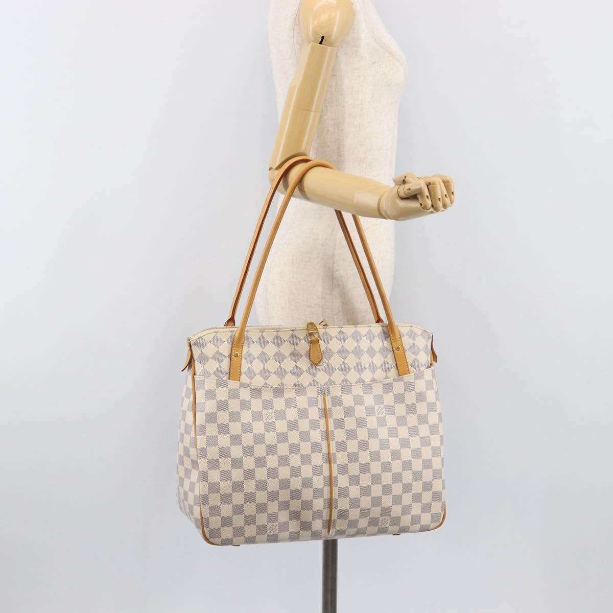 LOUIS VUITTON Damier Azur Figueri GM Tote Bag N41175 LV Auth ki6824V