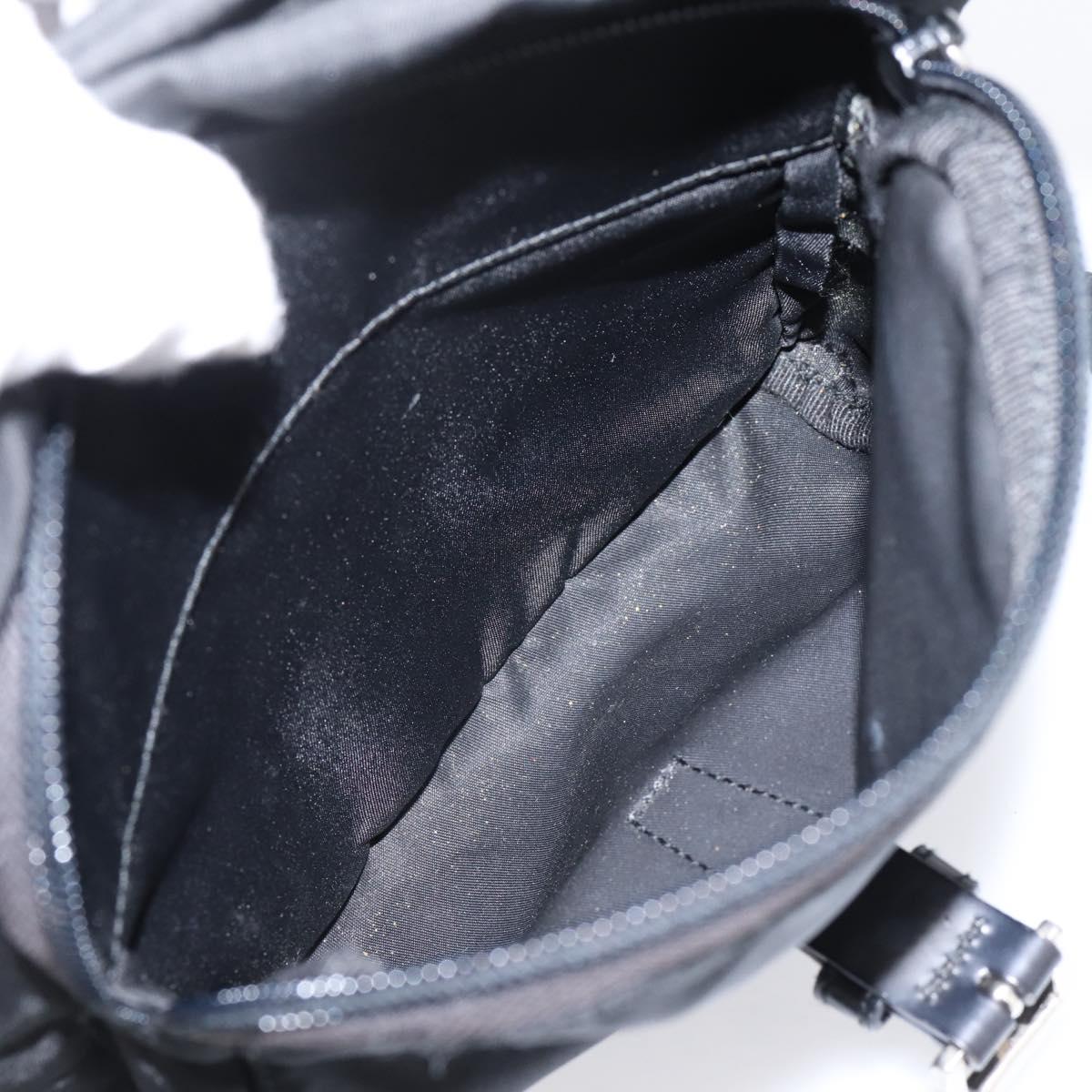 PRADA Shoulder Bag Nylon Black Silver Auth ki6826