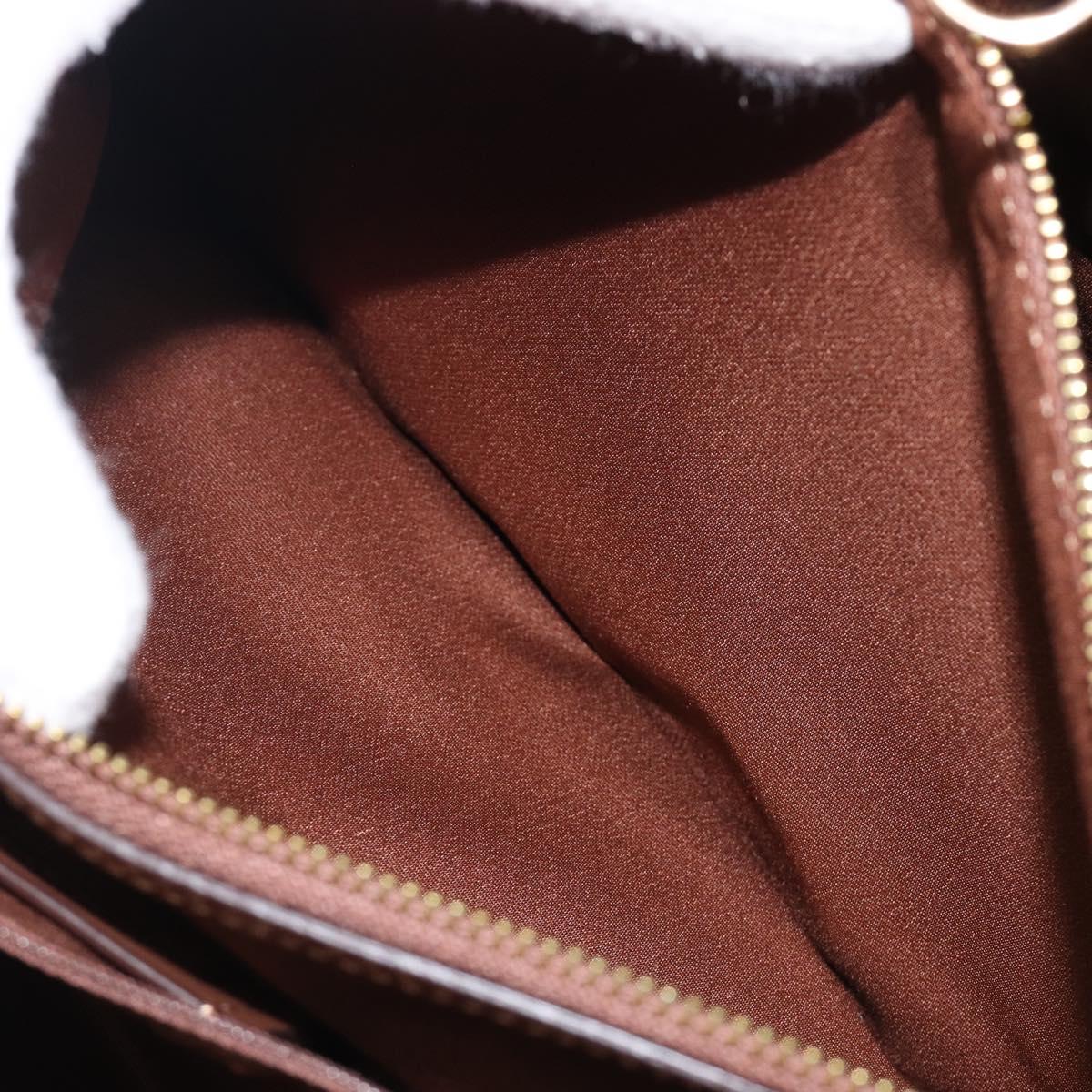 Coach Signature Tote Bag PVC Beige Gold Auth ki6830A