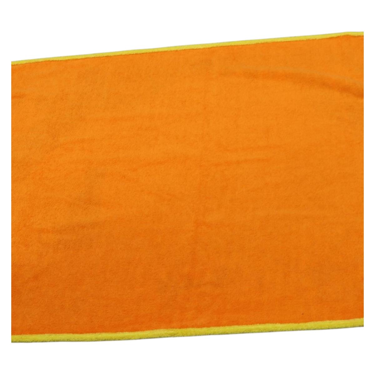 HERMES Beach Towel Pile Orange Auth ki6831M