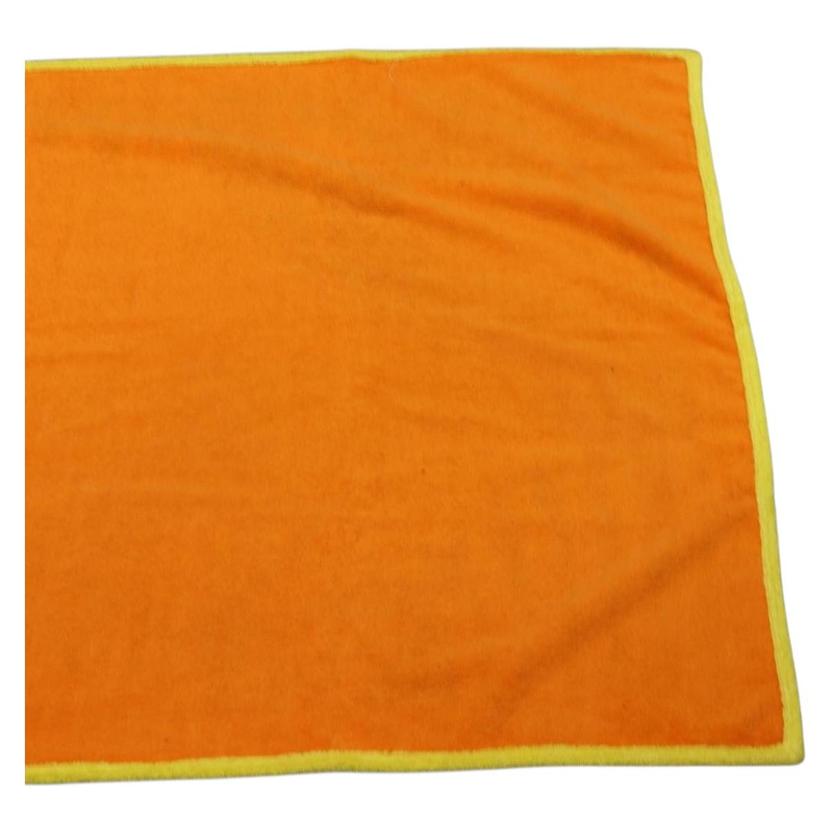 HERMES Beach Towel Pile Orange Auth ki6831M