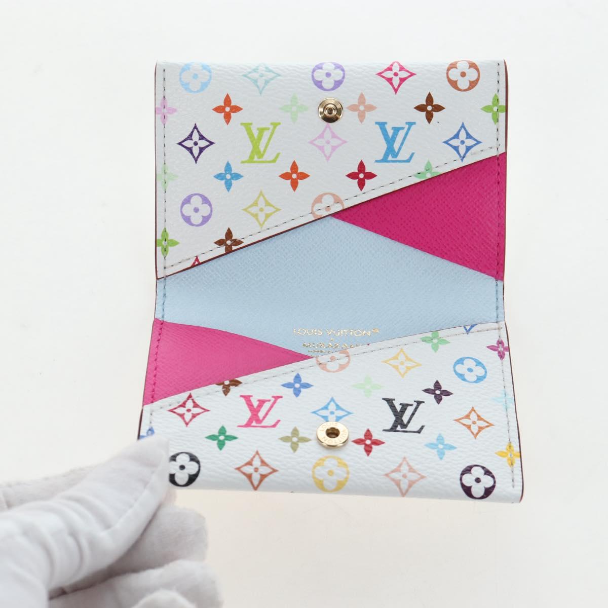 LOUIS VUITTON Multicolor Porte Cartes Slim Card Case M27495 LV Auth ki6835M