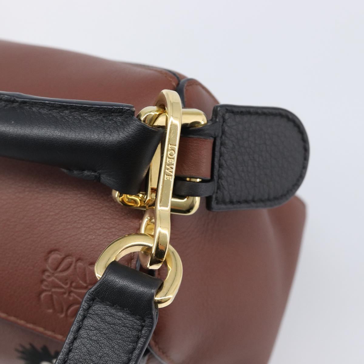 LOEWE Mini Puzzle Bag Ghibli Soot Sprites Leather 2way Brown Auth ki6844SM