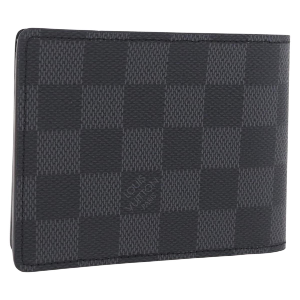 LOUIS VUITTON Damier Graphite Portefeuille Multripru Wallet N63258 Auth ki6882V