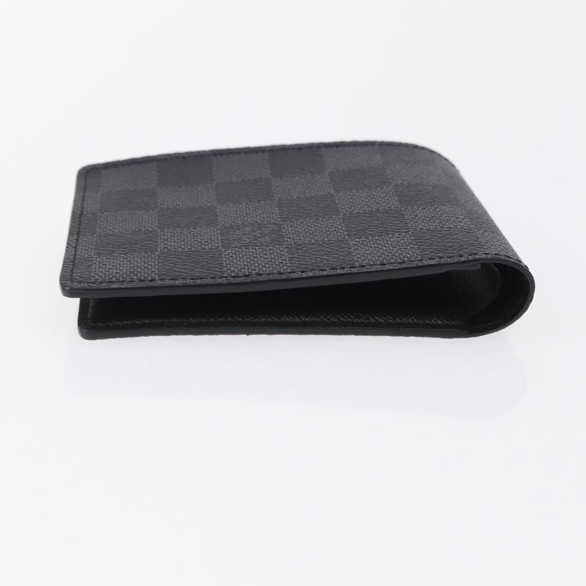 LOUIS VUITTON Damier Graphite Portefeuille Multripru Wallet N63258 Auth ki6882V