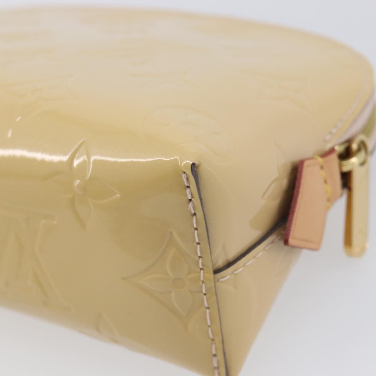 LOUIS VUITTON Monogram Vernis Cosmetic Pouch Pink LV Auth ki6883V