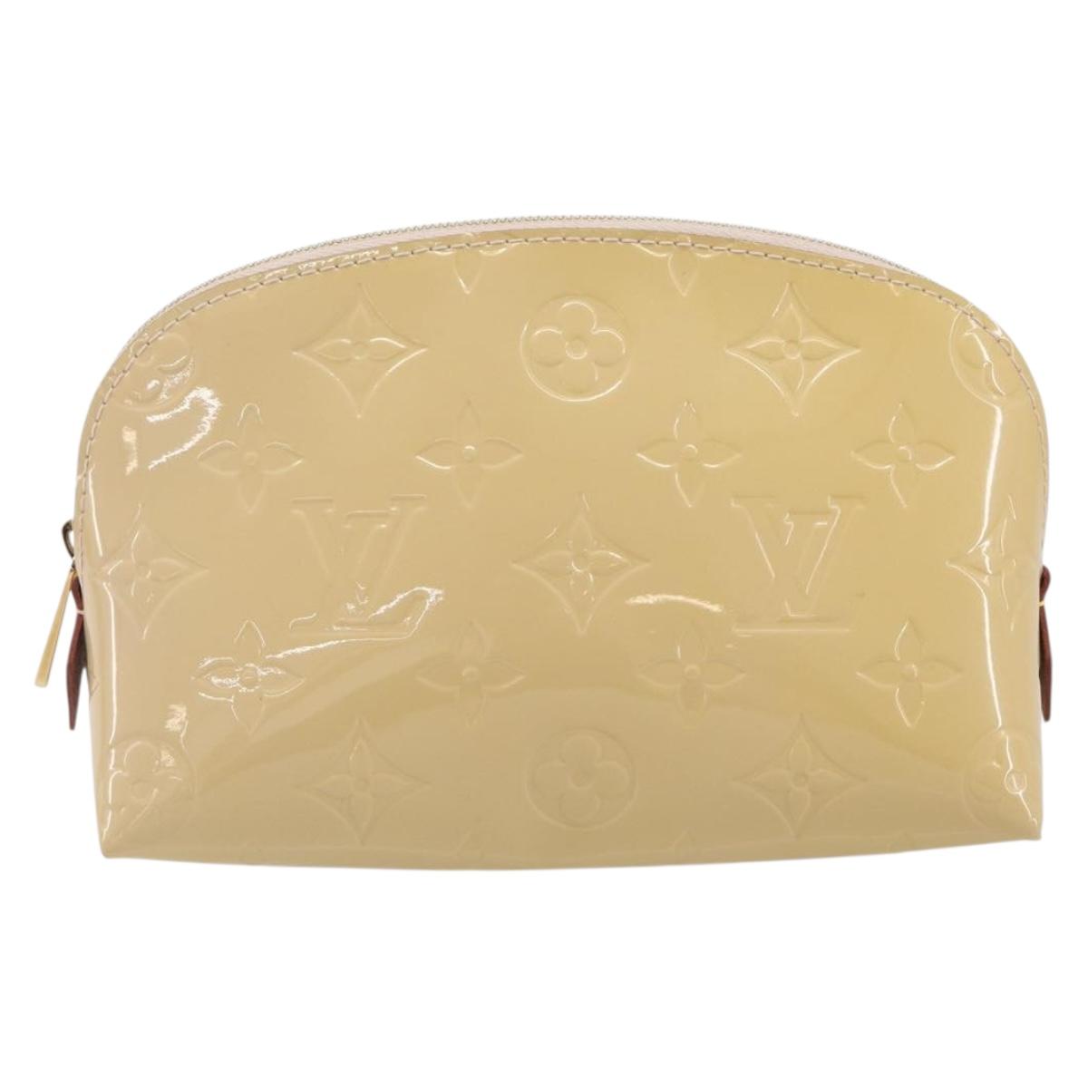LOUIS VUITTON Monogram Vernis Cosmetic Pouch Pink LV Auth ki6883V