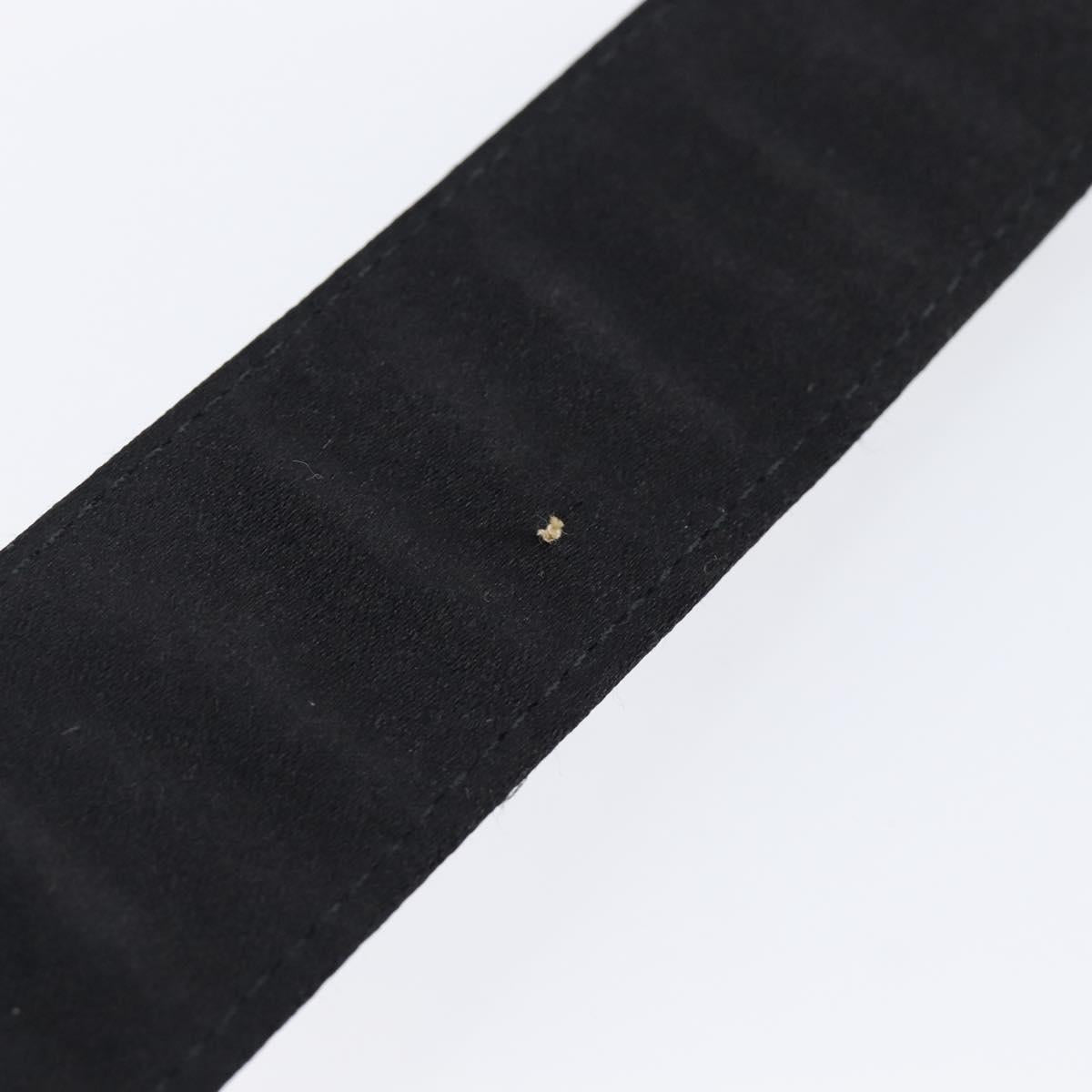 PRADA Bijoux Belt Satin 75/30 Black Silver Auth ki6885V