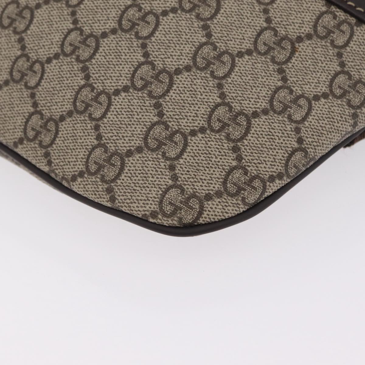 GUCCI GG Supreme Waist Bag PVC Leather Beige Gold Tone 233269 Auth ki6889V