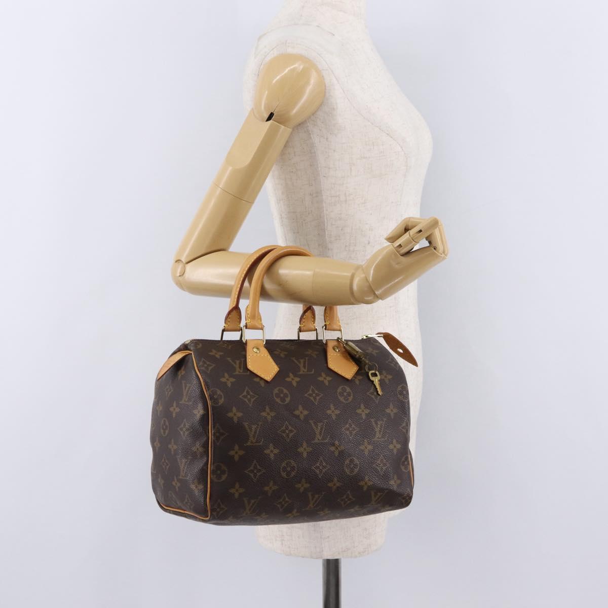 LOUIS VUITTON Monogram Speedy 25 Hand Bag M41528 LV Auth ki6892V